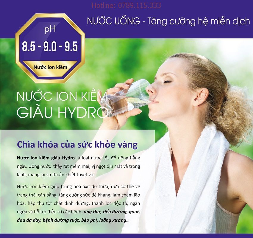 Cách sử dụng nước ion kiềm giàu Hydro sao cho tốt nhất