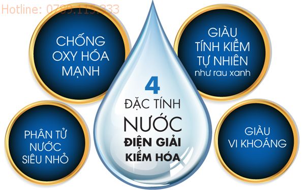 4 Đặc tính của nước ion kiềm giàu Hydro